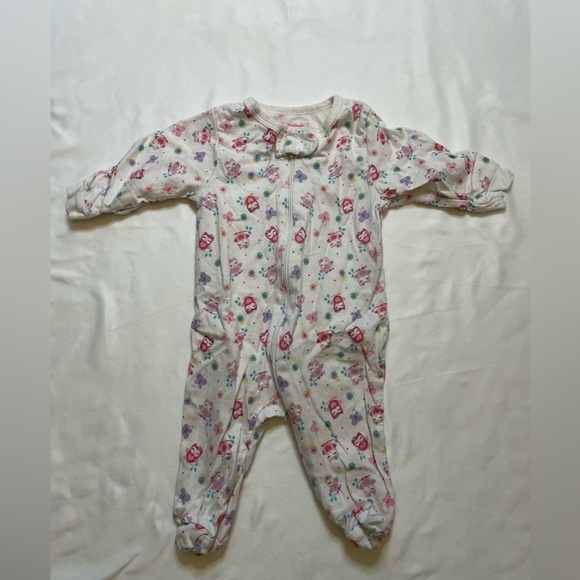 Girls Garanimals/Carters/Gerber/CutiePie size 0-3 months set of 5 footie pajamas - Picture 6 of 11